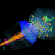 A computer reconstruction of the stuff LHCb detects (Image: CERN)